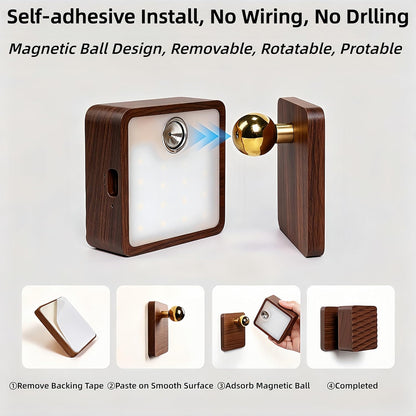 Rechargeable Wall Sconce Battery Operated LED Wall Light for Bedroom,Motion Sensor Night Light Indoor for Reading Light,Dimmable Touch Cordless Lamp,Removable Rotatable Magnetic Wall Lamp