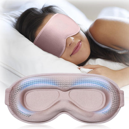 FACEMOON 3D Blackout Weighted Sleep Mask, Airplane Travel & Nurse Essential