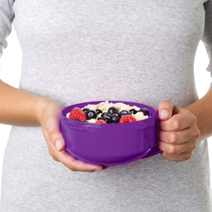 Sistema Microwaveable 940mL Noodle Bowl, Round Microwave Container with Lid & Steam-Release Vent, Cooks Pasta, Soup, Stew & More, Dishwasher & Freezer-Safe, BPA-Free