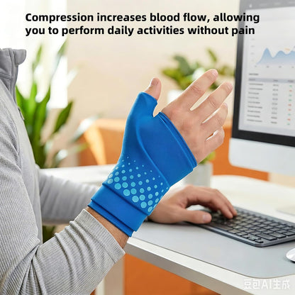 Thumb & Wrist Ice Pack Wrap, Thickened Ice Gel Pad, Reusable Hand Ice Pack with Long-Lasting Hot & Cold Therapy for Carpal Tunnel Relief, Arthritis Pain, Post-Surgery, Computer Overuse Recovery