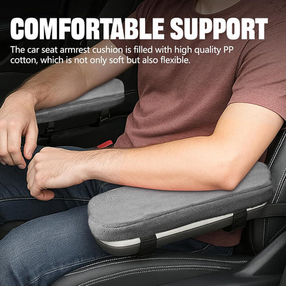 wuyaoyao 2PCS Car Seat Armrest Covers, Comfortable Auto Seat Elbow Support Cushion Pad, Soft Front Seat Chair Armrest Pads, Anti-Scratch Arm Rest Cover Protectors for Car Home Office (Purple)
