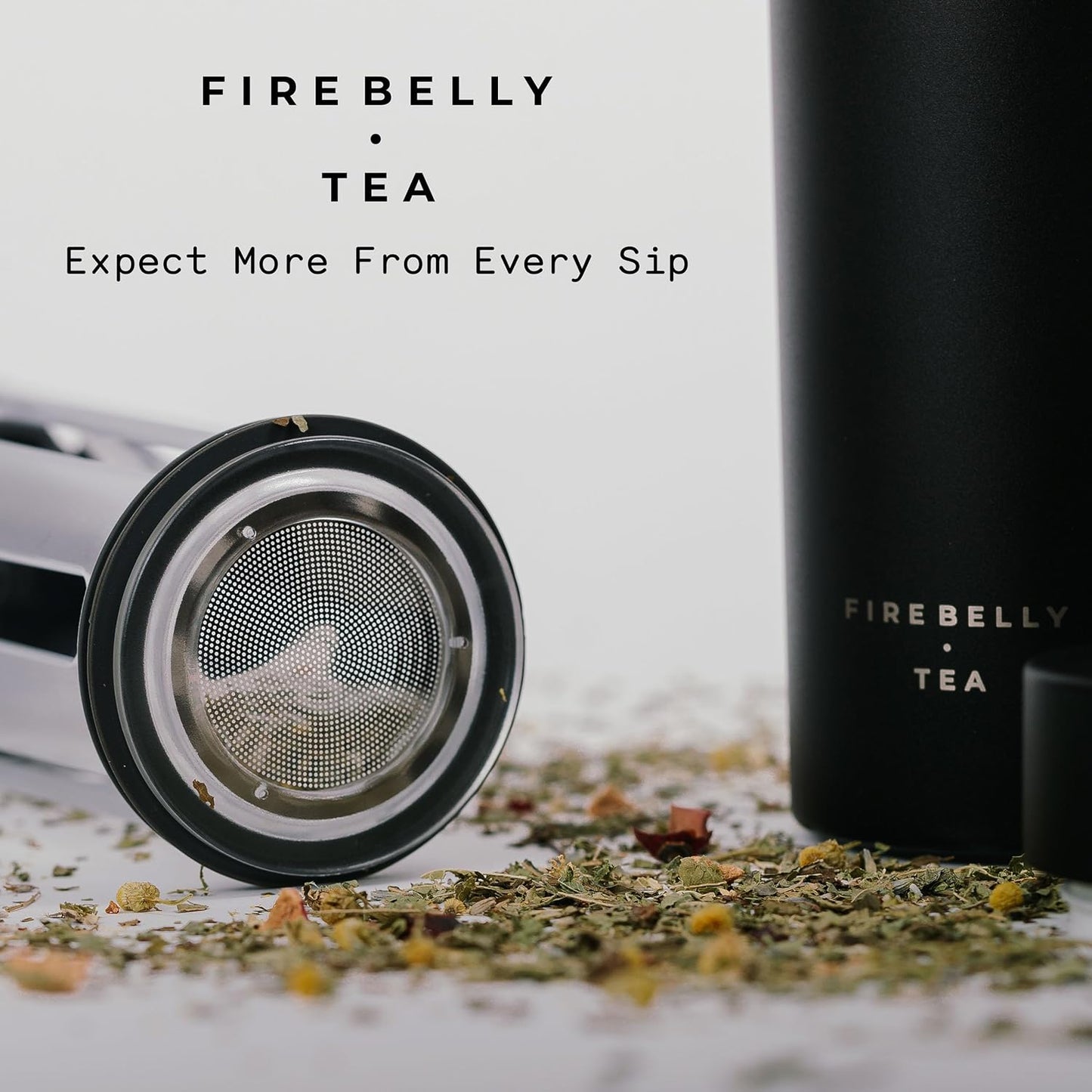 Firebelly Tea, Travel Tea Infuser Mug with Strainer, Insulated Tumbler for Loose Leaf Tea or Coffee, Leakproof Bottle for Hot or Iced Drinks, Stainless Steel Thermos with Lid, Salmon