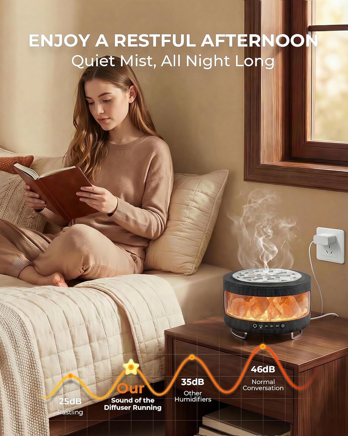 Essential Oil Diffuser with Himalayan Salt Lamp, Scent Diffusers for Home