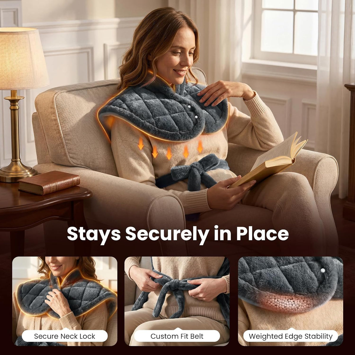 BOB AND BRAD Weighted Heating Pad for Shoulders and Upper Back