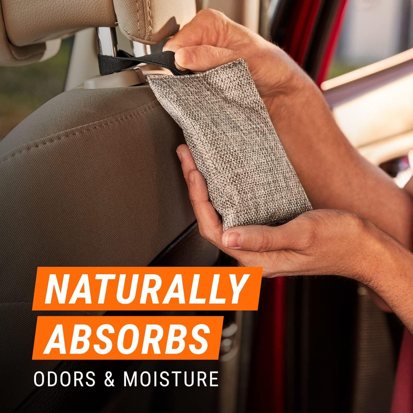 Armor All Fresh FX Charcoal Bag Deodorizer (9 Count) - Charcoal Deodorizer Bags for Cars, Natural Bamboo Car Air Freshener