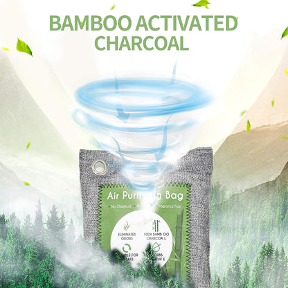 Bamboo Charcoal Air Purifying Bag, Activated Charcoal Odor Absorber | 12 Pack Natural Odor Eliminators For Home, Car, Closet, Basement, Pet, Shoe Deodorizer for Strong Odors (6x50g, 6x150g)