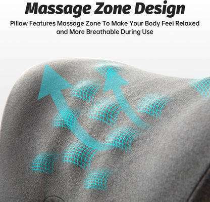Office Chair with Headrest, Memory Foam Neck Support Pillow, Desk Pillow for Napping, Arm & Chest Support Flexible Hanging Cushion, Fits Most Office Chairs, Removable Washable Gray Cover