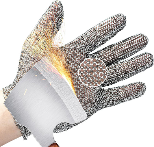 Schwer A9 Cut Resistant Metal Mesh Chainmail Glove, PM5201, L