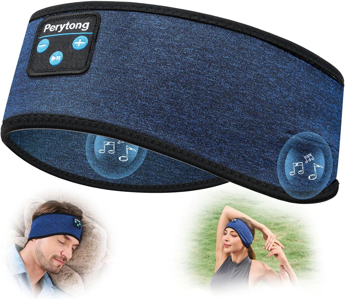 Sleep Headphones | Bluetooth 5.4 Headband | Wireless Earbuds Earphones Sweat Resistant with Ultra-Thin HD Stereo Speaker, Headphone Band for Side Sleepers Workout Running Tech Gadgets Unique Gifts