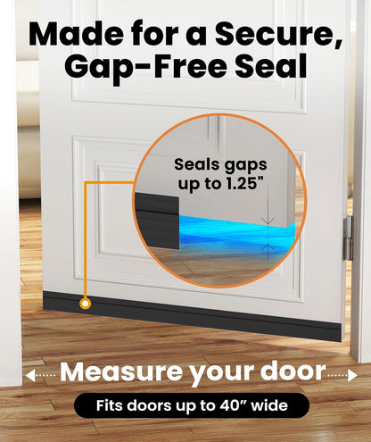 Everlasting Comfort (2 Pack) One-Sided Door Draft Stopper for Bottom of Doors - Premium Door Sweep, Quick Install Sound Proofing Strip Gap Filler, Noise Blocker for Home, Bedroom, Apartment - White
