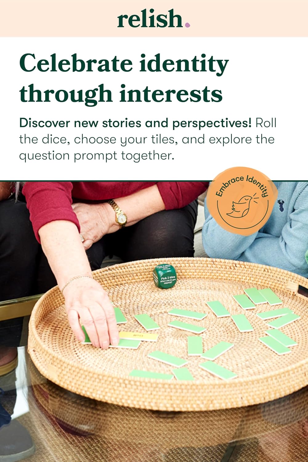 Relish - Dementia Game, Link & Think Hobbies Conversation Card Game - Alzheimer's Activities & Products, Games & Toys for Elderly/Seniors