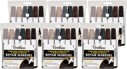 Varathane 347840 Wood Stain Repair Marker Kit, Assorted Warm Tones
