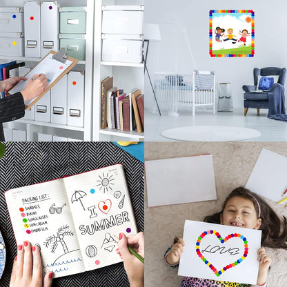 Dot Stickers, 3/4 inch Color Coding Labels, 10 Color Circle Price Stickers for Office Classroom Student
