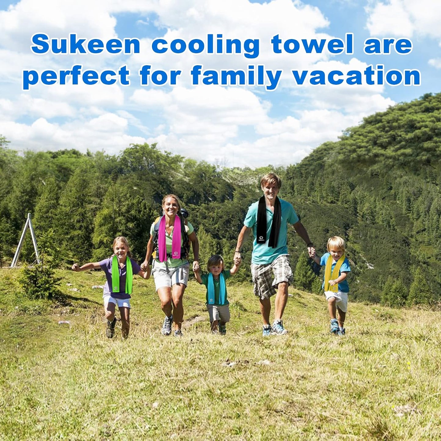 Sukeen 4 Pack Cooling Towels (40"x12") for Neck and Face Instant Cooling | Stay Cool in Hot Weather,Versatility,Soft,Breathable,Durability for Sports,Outdoor activities,Summer works in heat