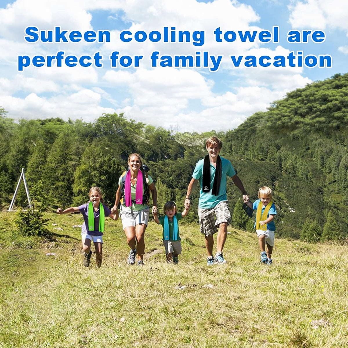 Sukeen 4 Pack Cooling Towels (40"x12") for Neck and Face Instant Cooling