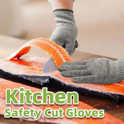 Schwer SlicePro ANSI Cut Resistant Gloves, Food Grade Cutting Glove for Kitchen Food Prep, Mandoline Gloves for Meat Cutting, Oyster Shucking, Fish Fillet Processing, PR1501-G, L | Non PFAS, No Glass Fiber, for Kitchen Food Prep, Mandolin Slicing, Meat