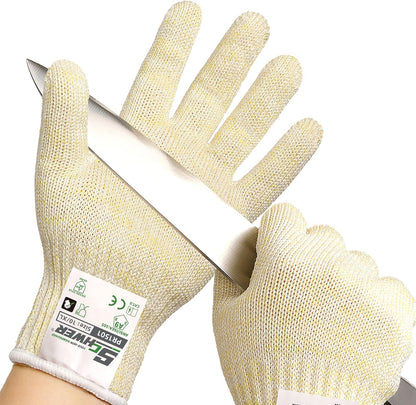Schwer SlicePro ANSI Cut Resistant Gloves, Food Grade Cutting Glove for Kitchen Food Prep, Mandoline Gloves for Meat Cutting, Oyster Shucking, Fish Fillet Processing, PR1501-G, L | Non PFAS, No Glass Fiber, for Kitchen Food Prep, Mandolin Slicing, Meat