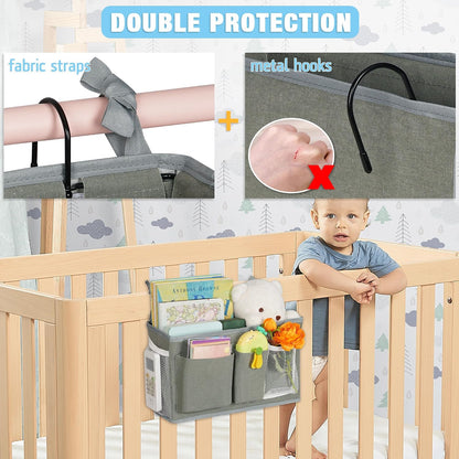 Lilithye Bedside Caddy, Bedside Storage Bag Hanging Organizer for Bunk Bed
