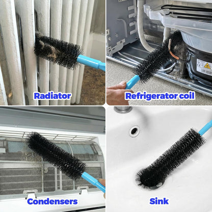 Holikme Dryer Vent Cleaner Kit 5P Flexible Snake Brush for Lint Removal‌ | Durable Nylon Bristles, Deep Reach Design, Cleans Hidden Gaps, Easy To Clean Store, Reusable Tool For Household Maintenance