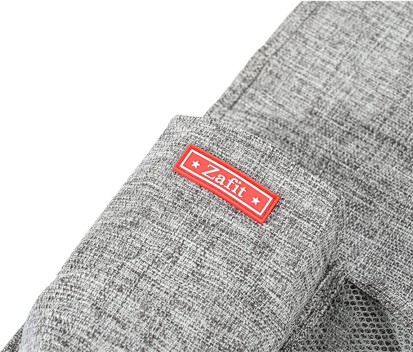 Zafit Linen Bedside Caddy, Bedside Storage Organizer for Hospital Beds, College Dorm Rooms or Baby Bed (4 Pockets-Black)