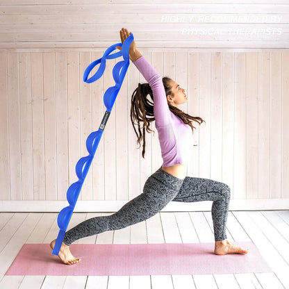 A AZURELIFE Premium Durable Stretch Straps with Loops, Stretching Strap for Physical Therapy, Multi-Loop Yoga Strap Fitness Exercise Strap for Yoga, Pilates, Dance, Flexibility&Exercise