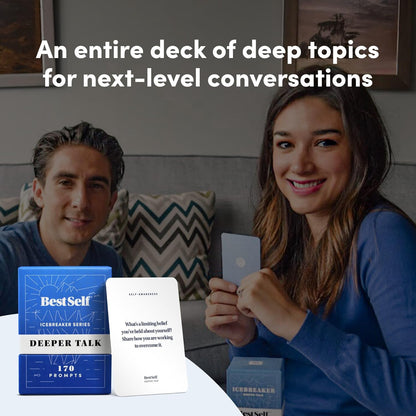 BestSelf Icebreaker Deck – 170 Ice Breaker Cards for Adults, Work & Groups