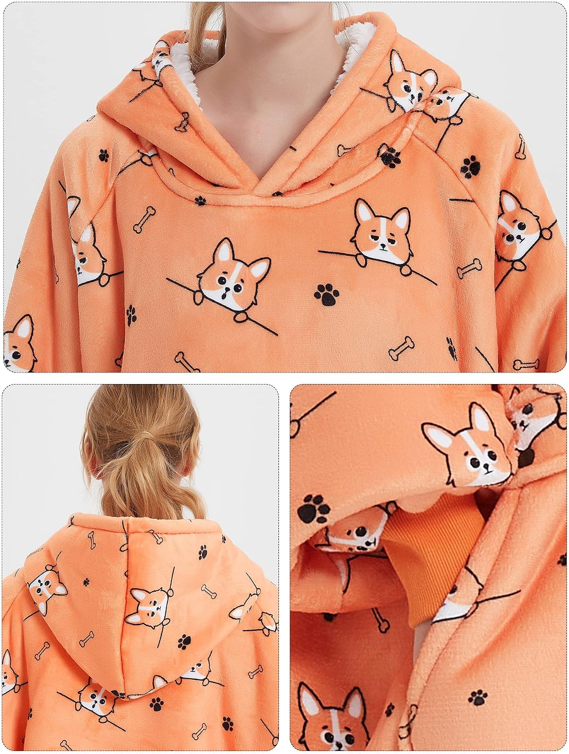 Wearable Blanket Hoodie for Adults With Pocket Strawberry Hoodie | Sherpa, Fuzzy Blanket Hoodie, Oversized Sweatshirt Blanket, Kangaroo Pouch, Cute Birthday Gifts for Sister, Cute Stuff