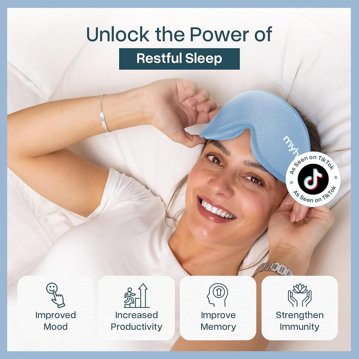 MyHalos® Sleep Mask for Men and Women, 3D Blackout Eye Masks for Sleep