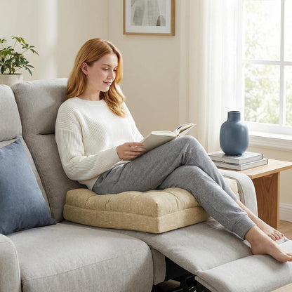 baibu Memory Foam Recliner Cushions for Elderly, 20 x 20 x 5 Inch,Dark Grey