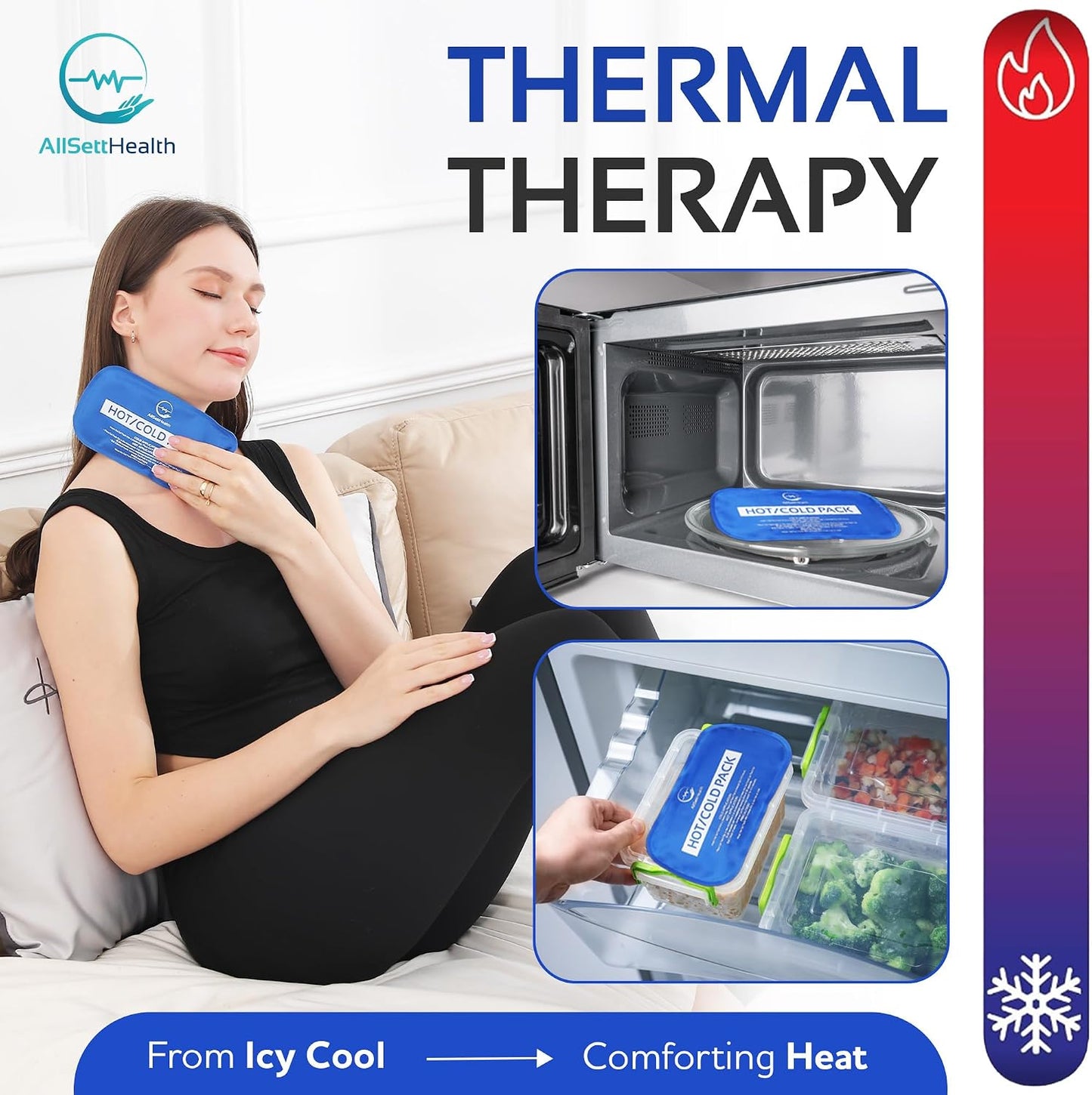 Extra Large Reusable Gel Ice Pack for Injuries (23"x15") | Large Ice Pack for Back Pain Relief, Post Surgery Recovery, Flexible Cold Pack for Lower Back Pain