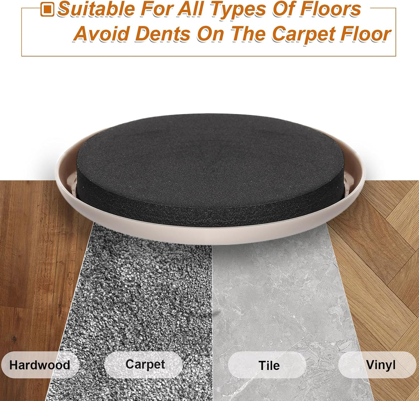 Furniture Sliders for Carpet 16 PCS - 3 1/2" | Heavy Duty Furniture Movers Sliders, Reusable Moving Pads, Easily and Safely Move Any Item, Floor Protection