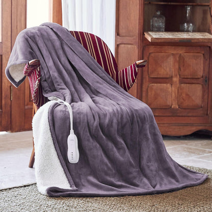Heated Blanket 50x60”, 3 Hours Auto-Off Electric Blanket, Grey