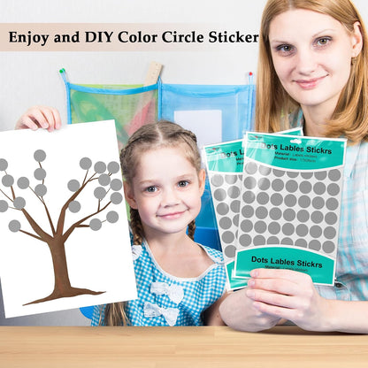 PARLAIM 1050 PCS Color Coding Labels Circle Dot Stickers,10 Color Style Colorful Coding Label Sticker for Office,Student Classroom
