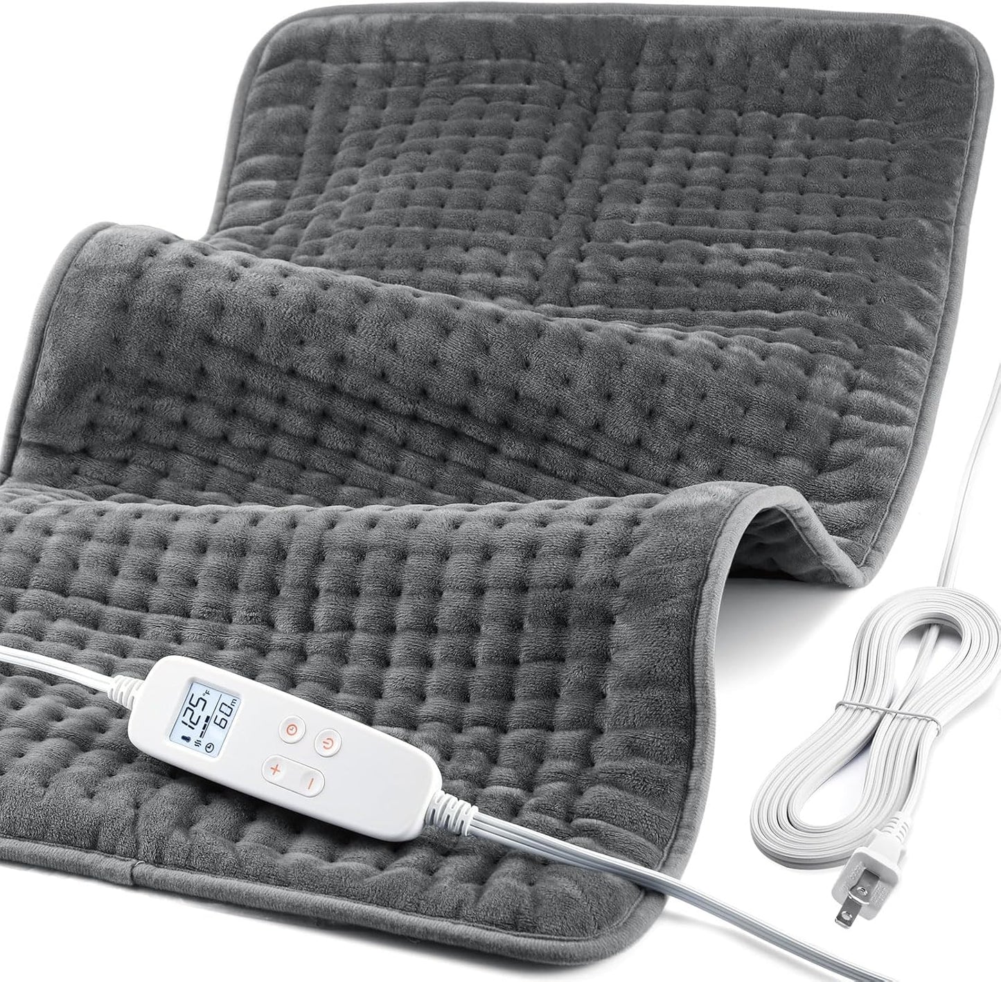 VAAGHANM Heating Pad: 33 x 17 inches Electric Heating Pad for Back -Extra Large Heat Pad for Shoulder/Neck/Knee/Arms - Upgraded 6 Timer & 6 Temperature Controller -Auto Shut Off- Gift for Mom