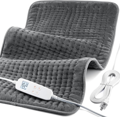 VAAGHANM Heating Pad: 33 x 17 inches Electric Heating Pad for Back -Extra Large Heat Pad for Shoulder/Neck/Knee/Arms - Upgraded 6 Timer & 6 Temperature Controller -Auto Shut Off- Gift for Mom