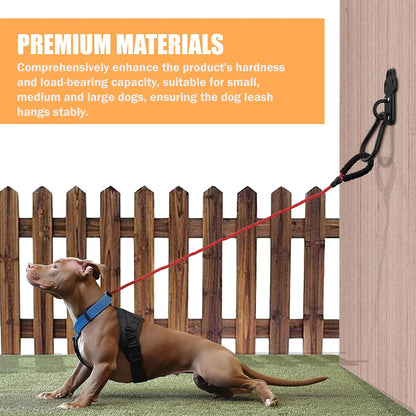 XIAOXINGYUN Heavy-Duty Indoor and Outdoor Dog Leash Holder for Wall – Automatic Closing Dog Leash Hook, Secure and Escape-Proof Hook for Lead Management, Easy to Install for Home & Business