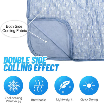Ailemei Direct Cooling Thin Mattress Pad, King Size Mattress Topper for Hot Sleepers, Deep Pocket Fits 16" Mattresses, Fitted Sheets for Bed, Summer Cooling System, Gray, 76"x80"