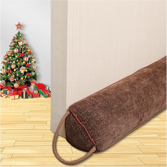 Triangle Under Door Draft Stopper Noise Blocker 38 Inches for Door Bottom Air Seal Insulation and Soundproof, Heavy Duty Weather Guard Snake Stripping, Gray