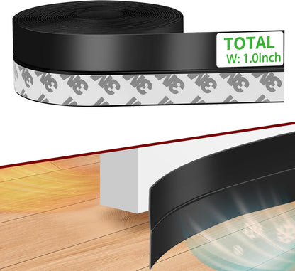 Weather Stripping Door Seal - Updated 1.4in Door Draft Stopper | Silicone Seal Strip for House and Glass Shower Doors for Windows Gaps of Collision and Side, Window Insulation for Winter