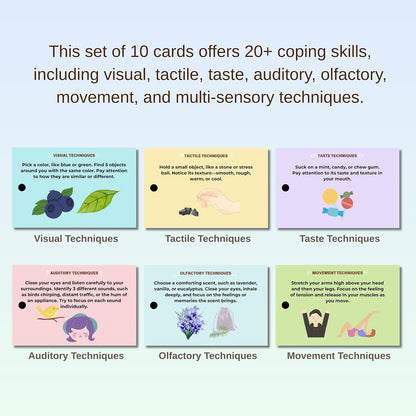Coping Skills Cards – Mindfulness & Self-Care Deck for Adults & Teens – Emotional Wellness Activities for Focus, Calm & Resilience – Great for Educators, Counselors & Personal Use