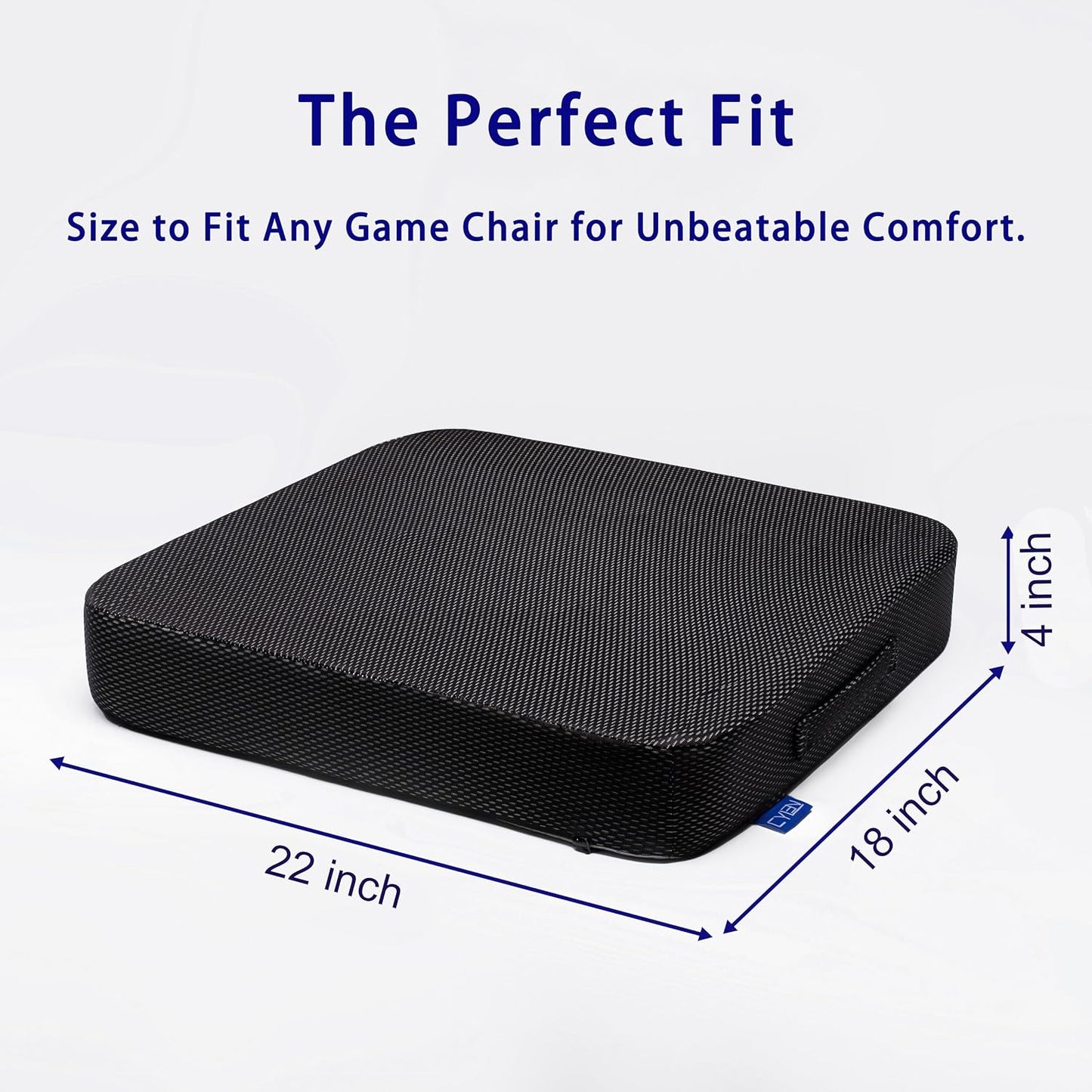 Ifoam Gel Infused Memory Foam Layer Wheelchair Cushion - Seat Cushion for Wheelchair-Office Chair, Kitchen Chair-Pressure Sore and Tailbone Pain Relief-High Dense Polyfoam Base (Black, 18×16×3 inch)