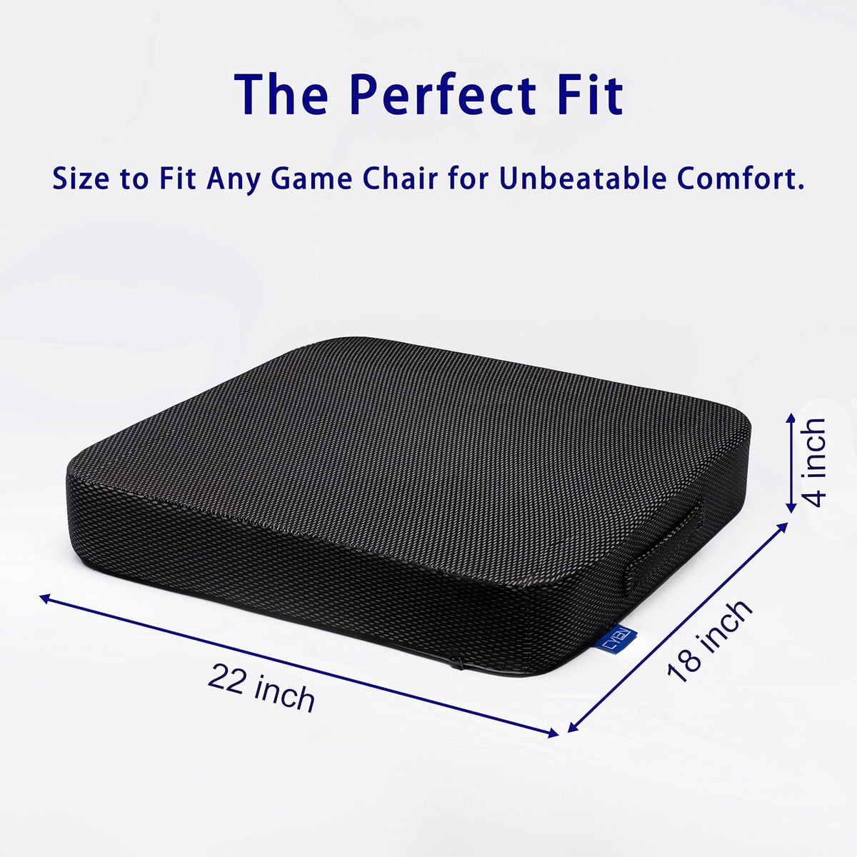 Ifoam Gel Infused Memory Foam Layer Wheelchair Cushion - Seat Cushion for Wheelchair-OfficeChair, Kitchen Chair-Pressure Sore and Tailbone Pain Relief-High Dense Polyfoam Base (Black,18x16x3 inch)