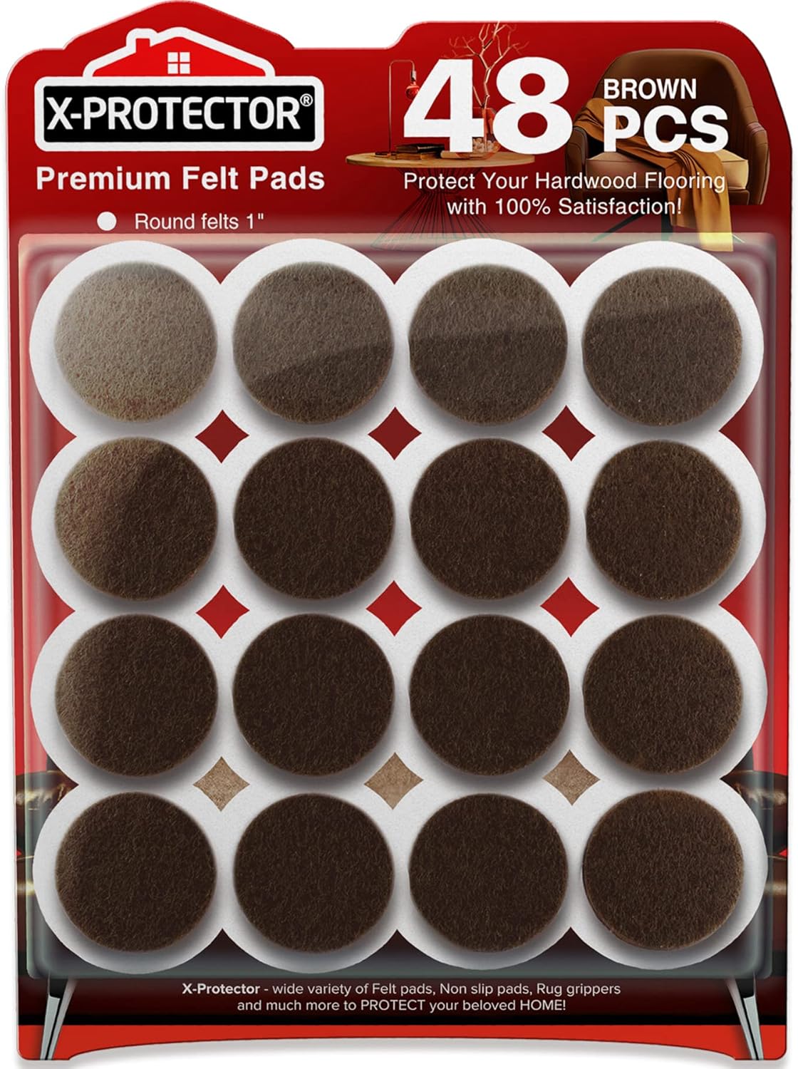 Felt Furniture Pads X-PROTECTOR 235 PCS Premium Furniture Pads - Felt Pads Furniture Feet Best Wood Floor Protectors - Protect Your Hardwood & Laminate Flooring! | Furniture Feet Best Wood Floor Protectors - Protect Your Hardwood & Laminate Flooring!
