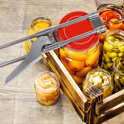 Bottle Opener & Jar Opener,Adjustable Stainless Steel Can Opener | Jar Opener,Bottle Opener,Can Opener,Jar Lid Opener Adjustable,Stainless Steel,Multifunctional Jar Lid Opener for Senior