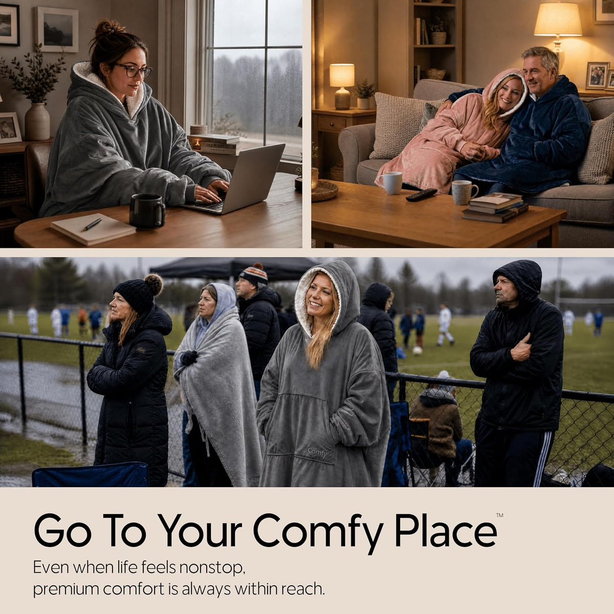 THE COMFY Original | Shark Tank | Patented | Sherpa Wearable Blanket Hoodie