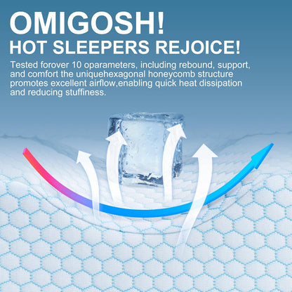 UJPFEO Knee Pillow for Side Sleepers, Leg Pillow for Sciatica, Back, HIPS, Knees, Joints Pain Relief,Pillows for Between Legs While Sleeping Spine Alignment Support & Relieves Pressure,Cooling White