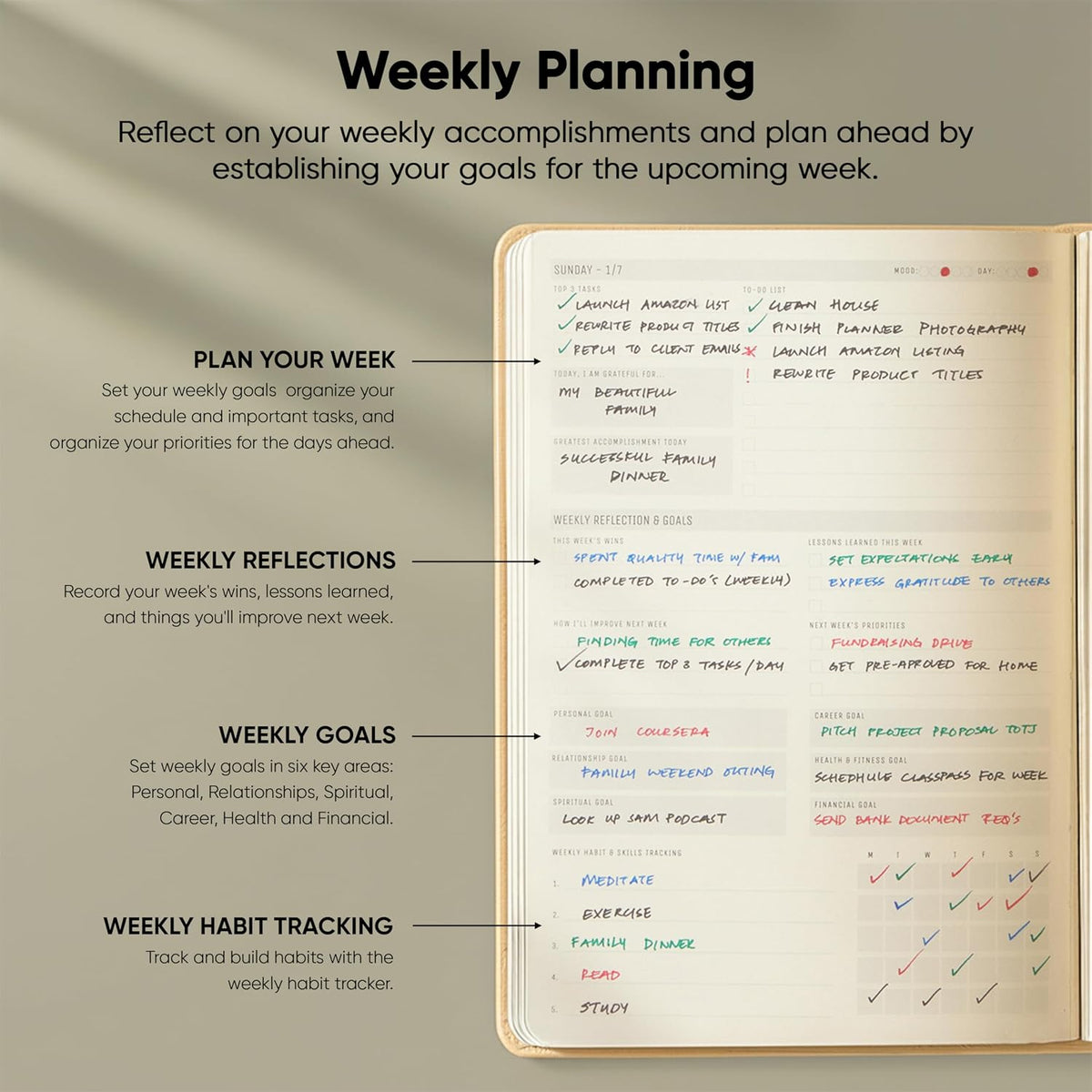 Dated, 2026 Planner, 5.8” x 8.3” - The #1 Productivity Planner to Achieve Your 2026 Goals - Planner 2026-2027 by PRODUCTIVITY STORE (A5, GREY)