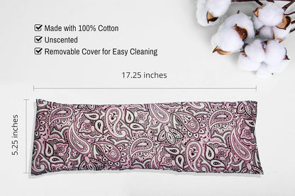 Microwavable Corn Filled Heating Pad and Cold Pack/Washable 100% Cotton Cover (Cross Hatch - Mint, 7.5in W x 11in L)