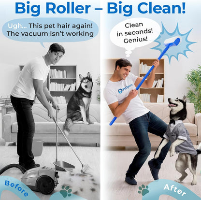 PetLovers Extra Sticky Lint Roller Mega Value Set 450 Sheets for Pet Hair Removal and Clothes, Dog and Cat Lint Remover 5 Pack