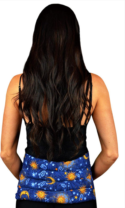 Nature's Approach Belted Lumbar Wrap, Assorted | Adjustable hook-and-loop belt secures this 12-herb rice & flaxseed wrap around the lower back